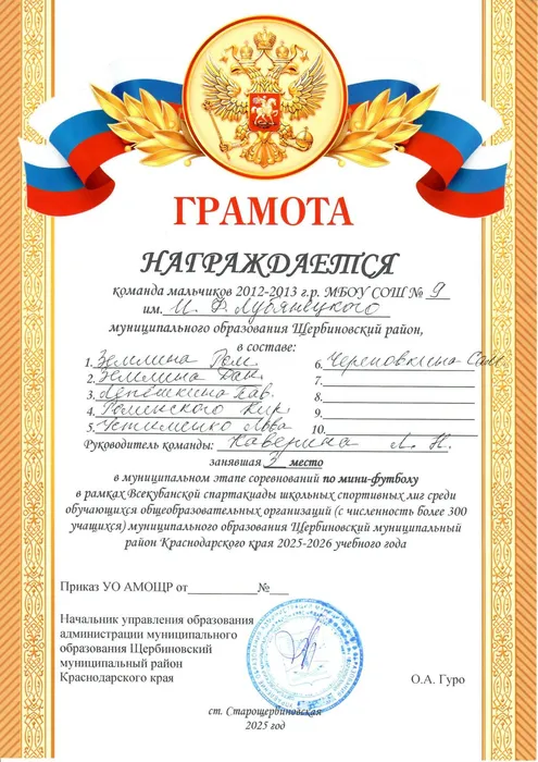 мини-футбол мальчики