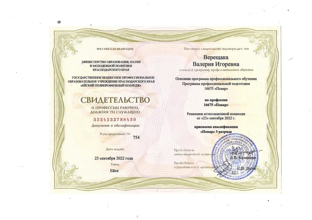 Диплом Верещака В.И.