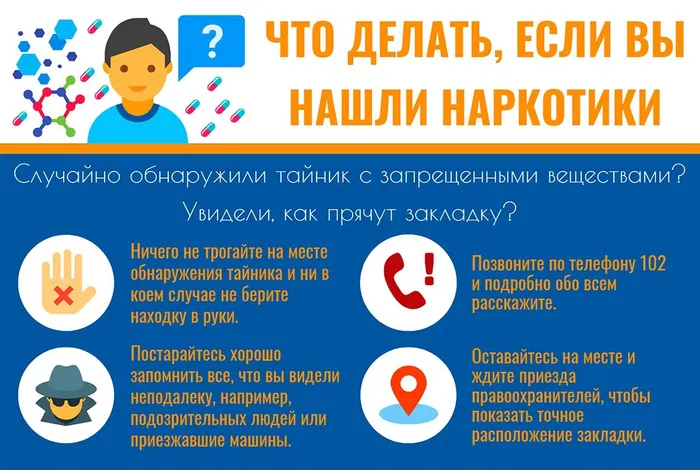 ИНФОГРАФИКА Что делать, если вы нашли наркотики